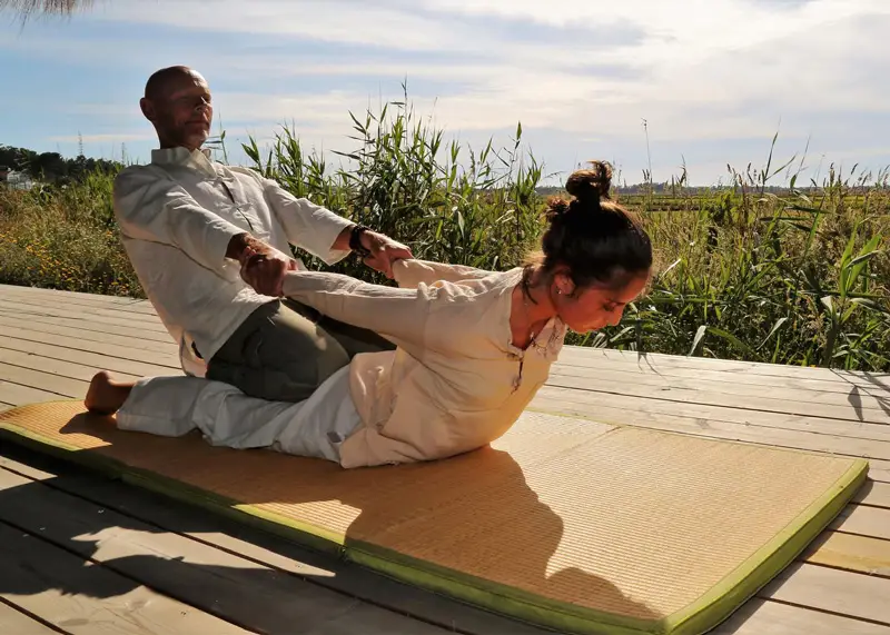 Laurent Quattrocchi during Shiatsu massage